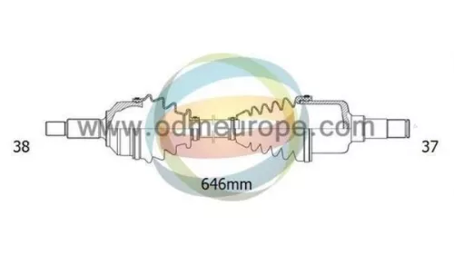 Aandrijfas links-voor Volkswagen 7e0407271l