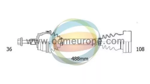 Aandrijfas links-voor Volkswagen 18211500