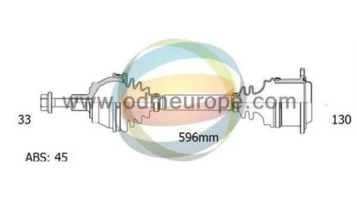 Aandrijfas links-voor Audi ad102a