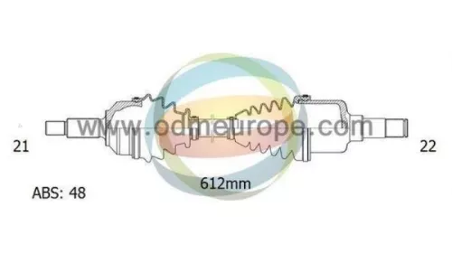 Aandrijfas links-voor Peugeot 18161391