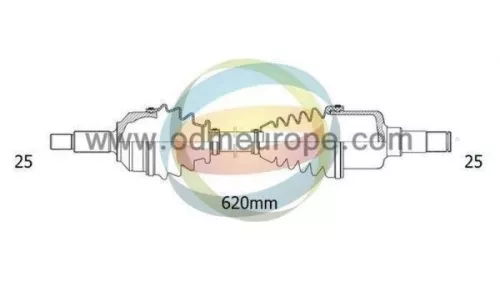 Aandrijfas links-voor Alfa Romeo 46308025