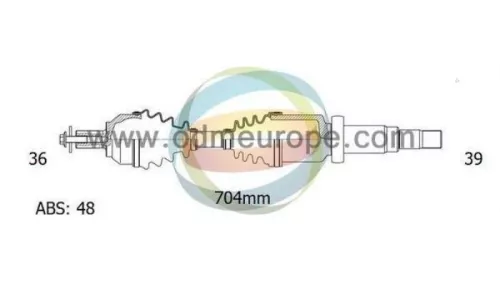 Aandrijfas rechts-voor Volvo 18152121