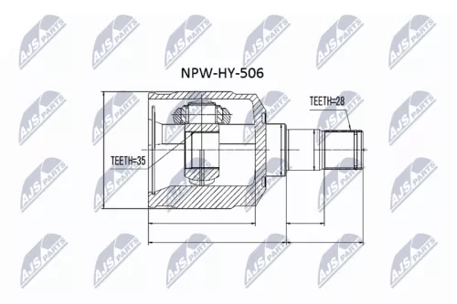Homokineet reparatie set, aandrijfas