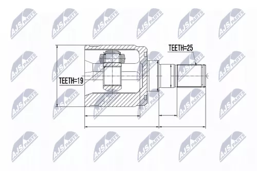 Homokineet reparatie set, aandrijfas