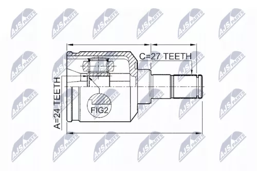 Homokineet reparatie set, aandrijfas