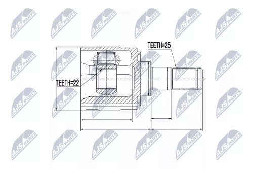 Homokineet reparatie set, aandrijfas