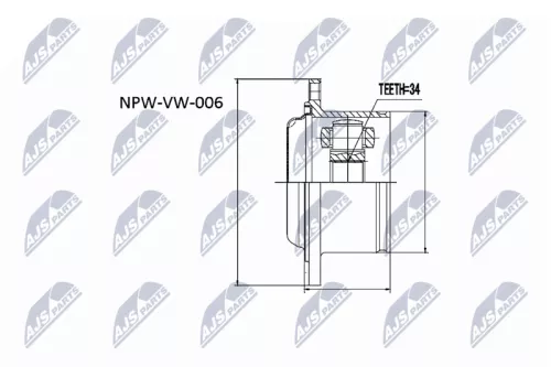 Homokineet reparatie set, aandrijfas