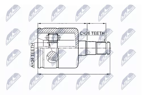 Homokineet reparatie set, aandrijfas
