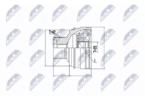 Homokineet reparatie set, aandrijfas
