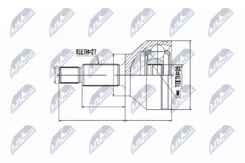 Homokineet reparatie set, aandrijfas