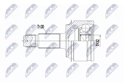 Homokineet reparatie set, aandrijfas