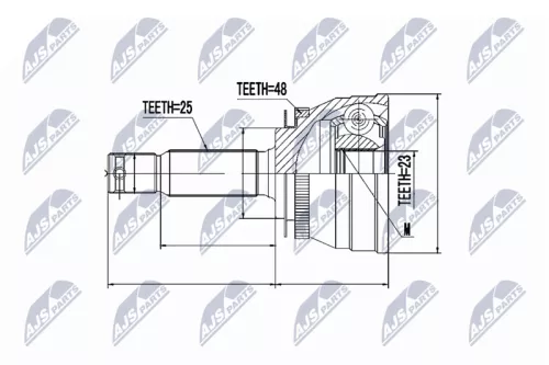 Homokineet reparatie set, aandrijfas