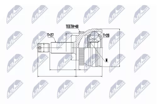 Homokineet reparatie set, aandrijfas