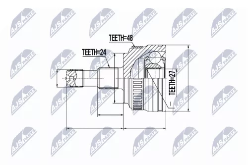 Homokineet reparatie set, aandrijfas