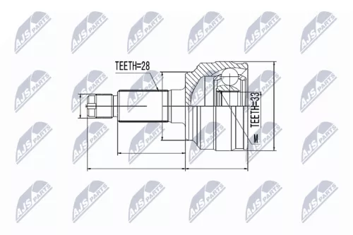 Homokineet reparatie set, aandrijfas