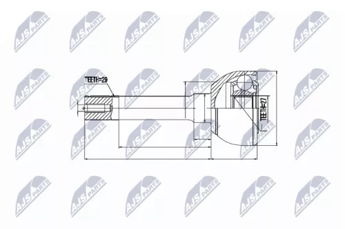Homokineet reparatie set, aandrijfas