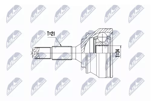 Homokineet reparatie set, aandrijfas