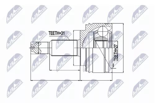 Homokineet reparatie set, aandrijfas
