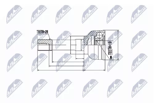Homokineet reparatie set, aandrijfas