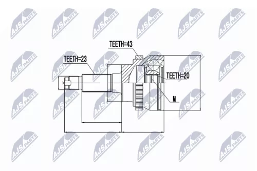 Homokineet reparatie set, aandrijfas