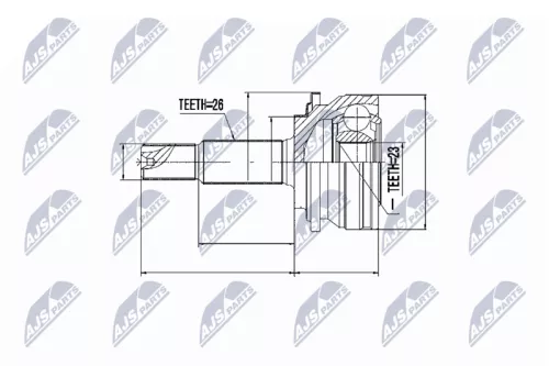 Homokineet reparatie set, aandrijfas