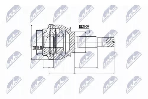 Homokineet reparatie set, aandrijfas