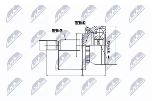 Homokineet reparatie set, aandrijfas