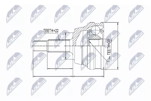 Homokineet reparatie set, aandrijfas