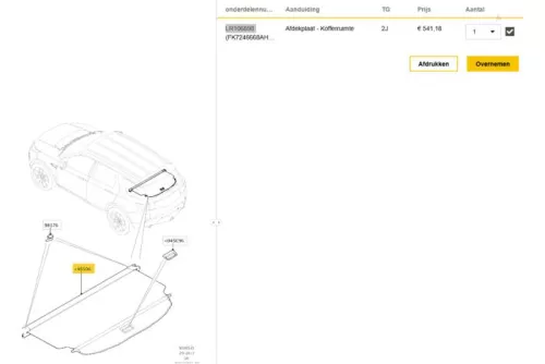 Dekzeil Bagageruimte-